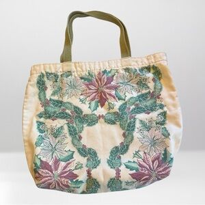 Christmas Poinsetta Tote Bag